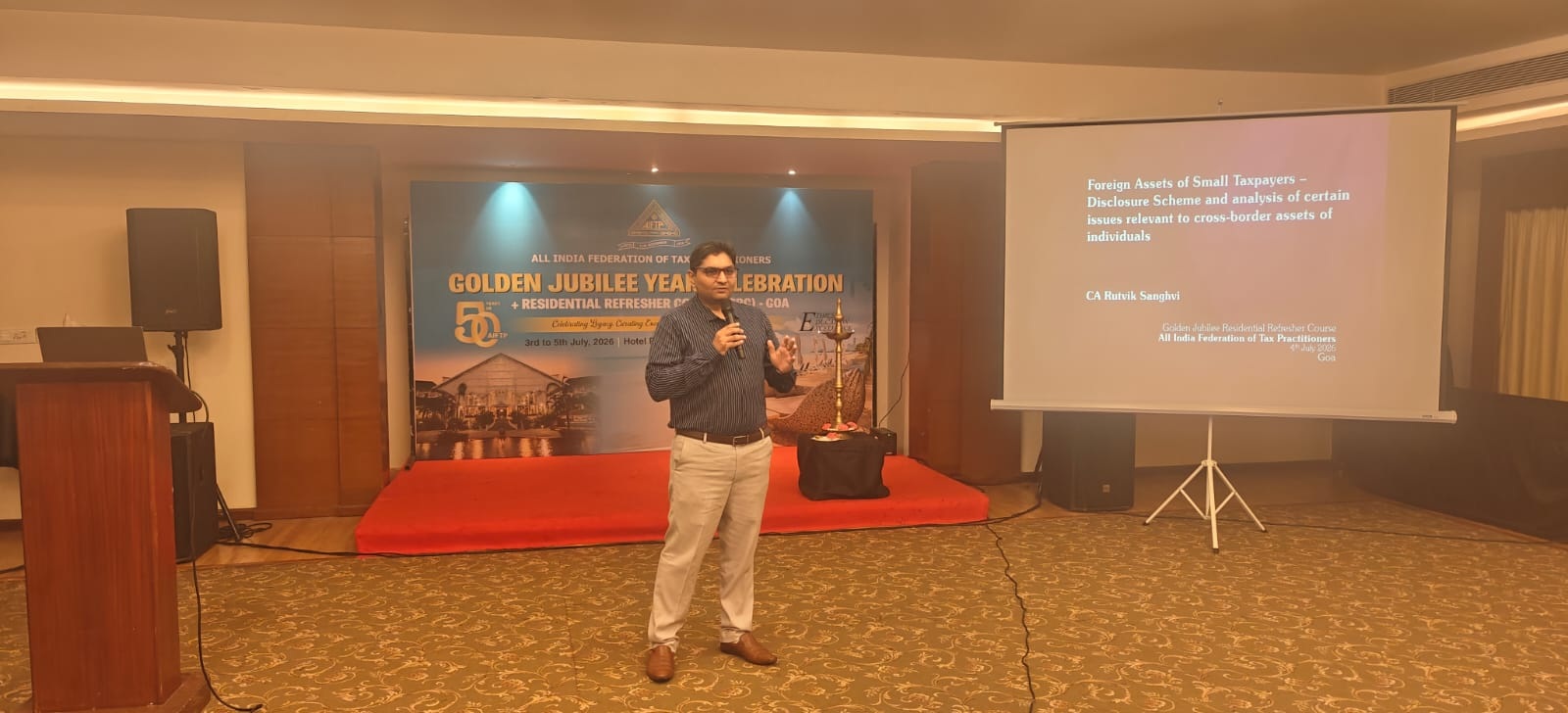 1st Technical Session on “Foreign Assets of Small Tax Payers…” – Speaker CA. Rutvik Sanghvi, Mumbai.